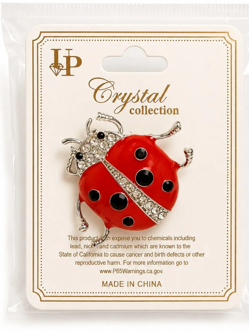 Women's Fashion Pin Jewelry Brooch Ladybug Silver